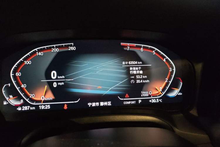Used BMW 3 Series 2022 325Li M Sport Night Edition Package Odometer Close Up