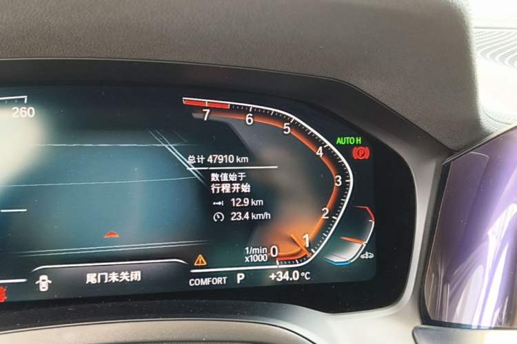 Used BMW 3 Series 2022 325Li M Sport Package Odometer Close Up