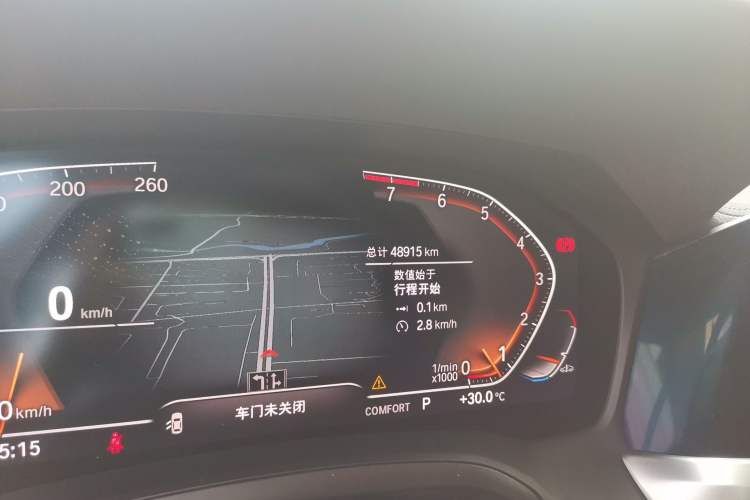 Used BMW 3 Series 2022 325Li M Sport Package Odometer Close Up