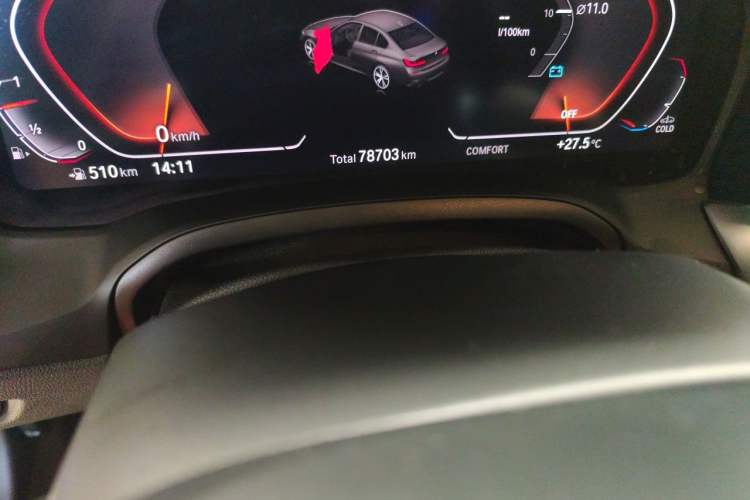 Used BMW 3 Series 2022 330Li xDrive M Sport Night Edition Package Odometer Close Up