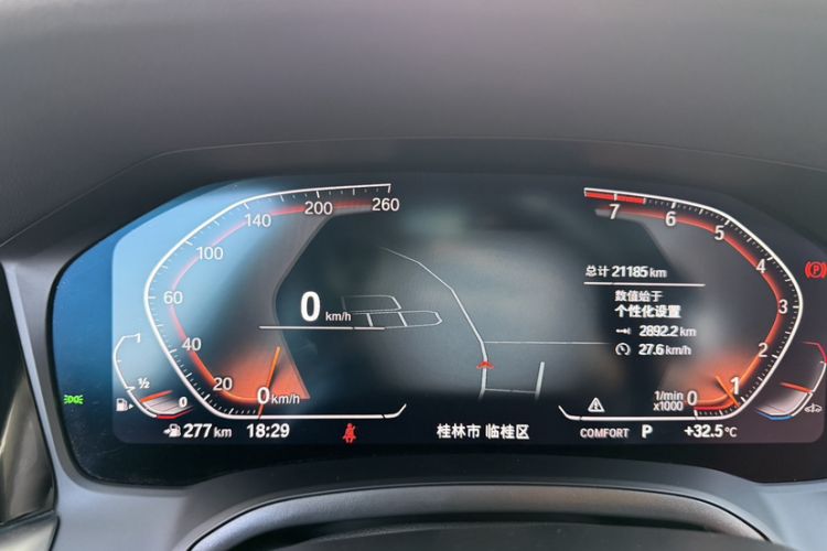 Used BMW 3 Series 2022 Updated 325Li M Sport Package Odometer Close Up