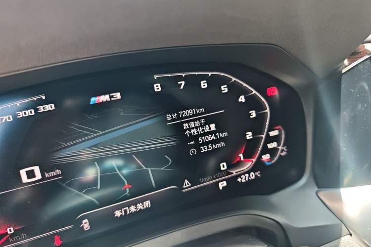 Used BMW 3 Series 2022 Revised 325i M Sport Night Edition Package Odometer Close Up