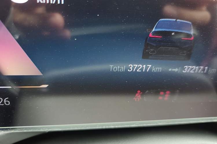 Used BMW 3 Series 2023 325i M Sport Package Odometer Close Up