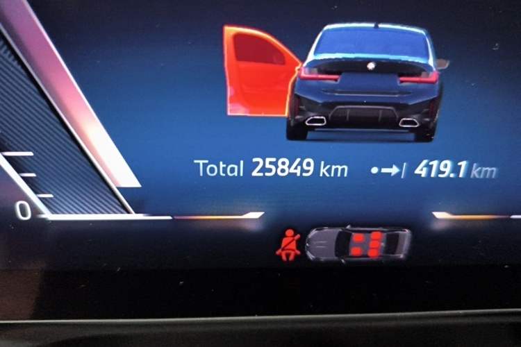Used BMW 3 Series 2023 325Li M Sport Package Odometer Close Up