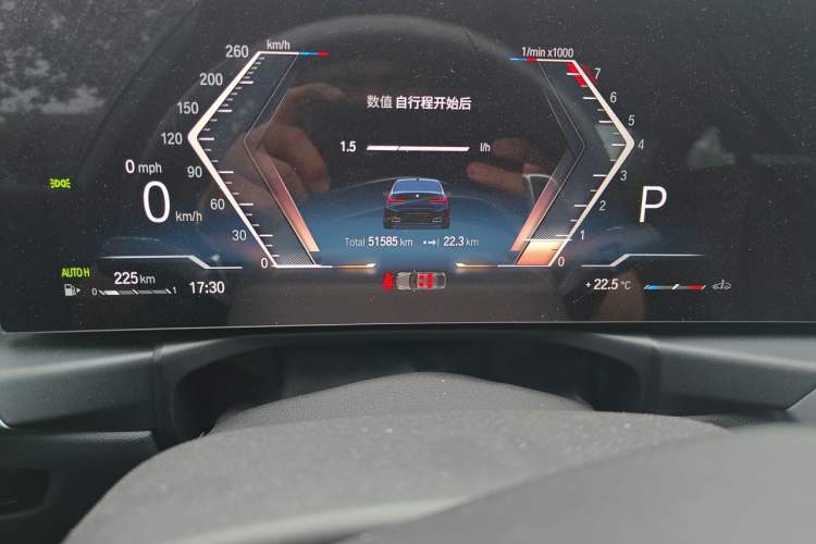 Used BMW 3 Series 2023 325Li M Sport Package Odometer Close Up