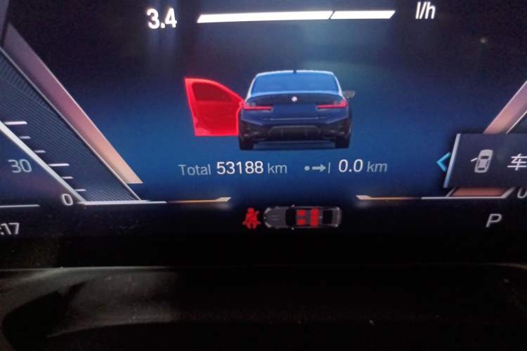 Used BMW 3 Series 2023 325Li M Sport Night Edition Package Odometer Close Up