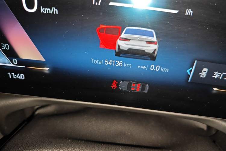 Used BMW 3 Series 2023 325Li M Sport Night Edition Package Odometer Close Up