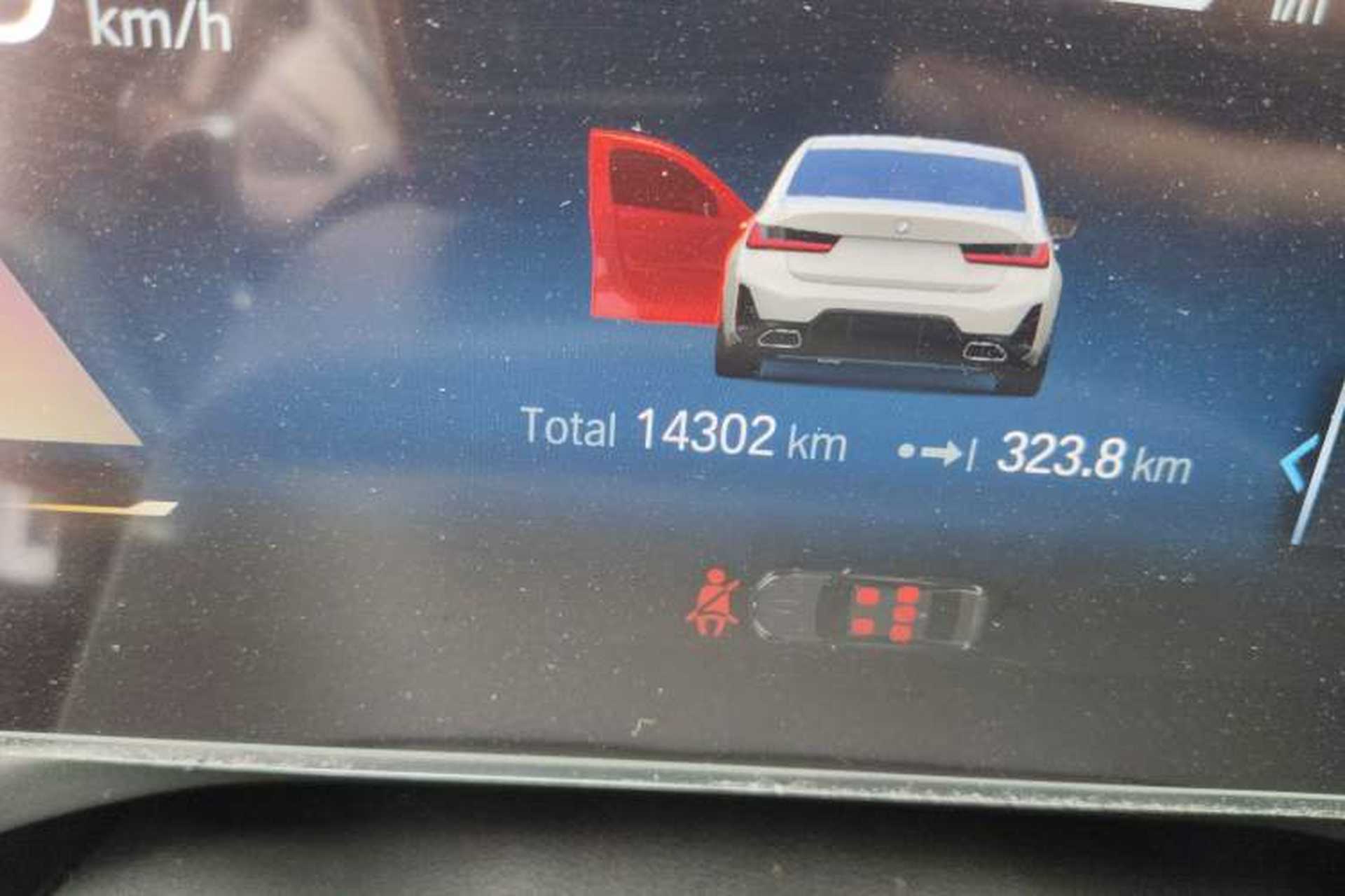 Used BMW 3 Series 2023 325Li M Sport Package Odometer Close Up