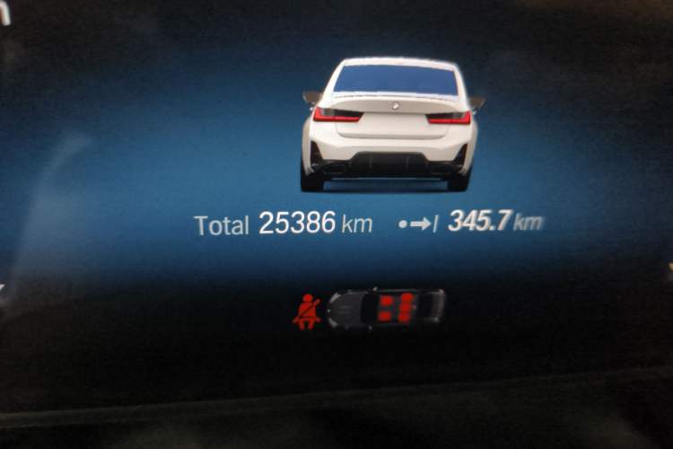 Used BMW 3 Series 2023 325Li M Sport Night Edition Package Odometer Close Up