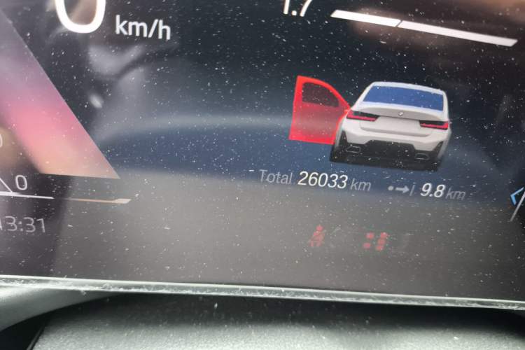 Used BMW 3 Series 2023 325Li M Sport Package Odometer Close Up