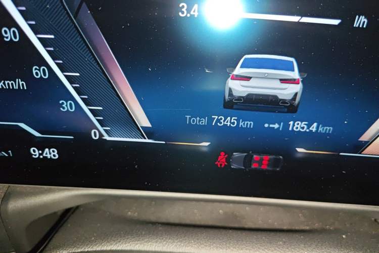 Used BMW 3 Series 2023 325i M Sport Package Odometer Close Up