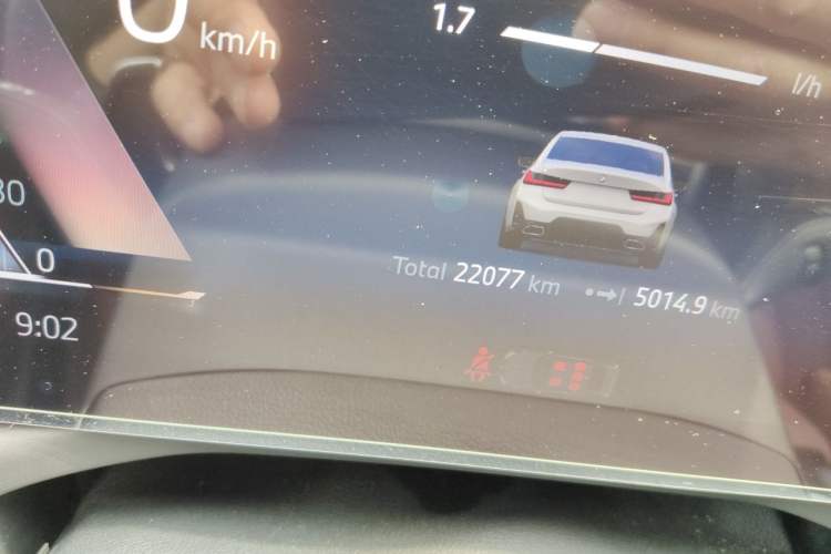 Used BMW 3 Series 2023 325Li M Sport Package Odometer Close Up