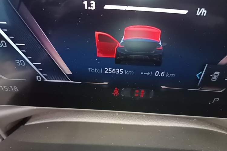 Used BMW 3 Series 2024 325i M Sport Night Edition Package Odometer Close Up