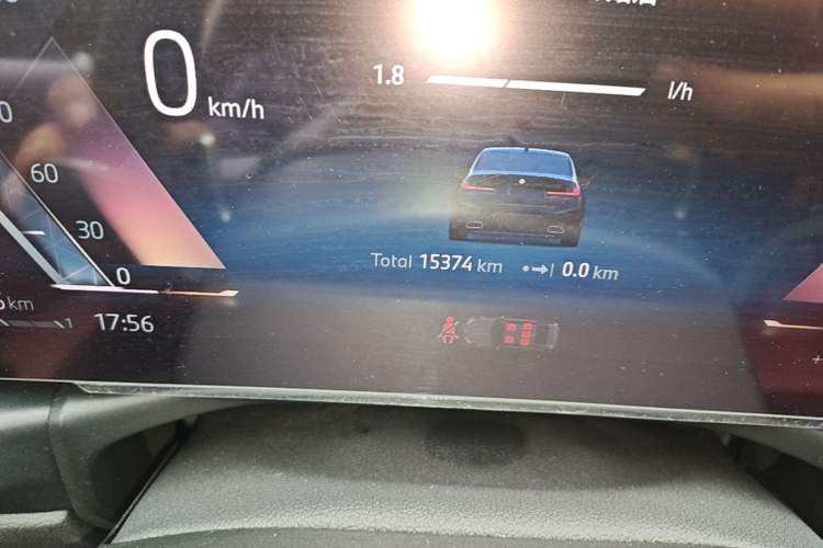Used BMW 3 Series 2024 325Li M Sport Package Odometer Close Up
