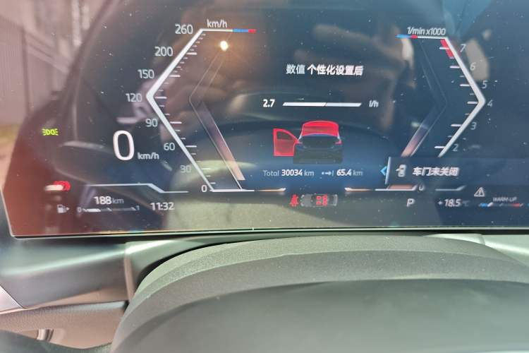 Used BMW 3 Series 2024 325Li M Sport Night Edition Package Odometer Close Up