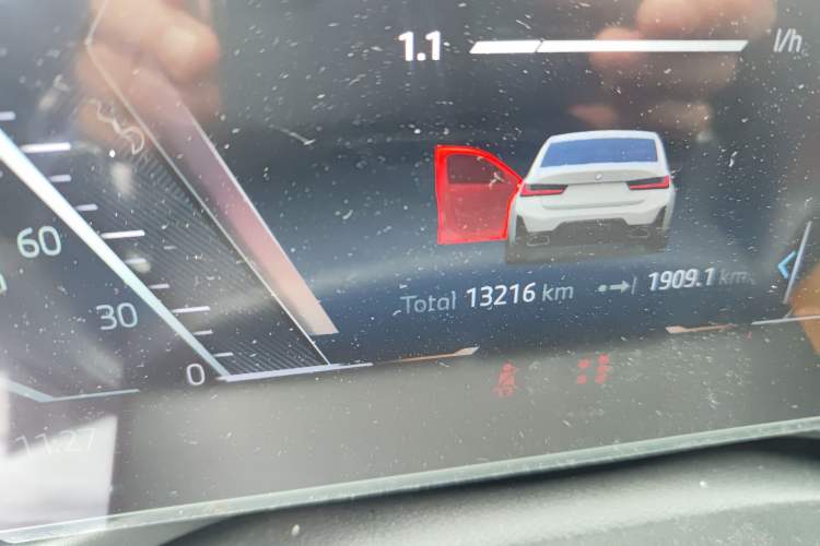 Used BMW 3 Series 2024 325i M Sport Package Odometer Close Up