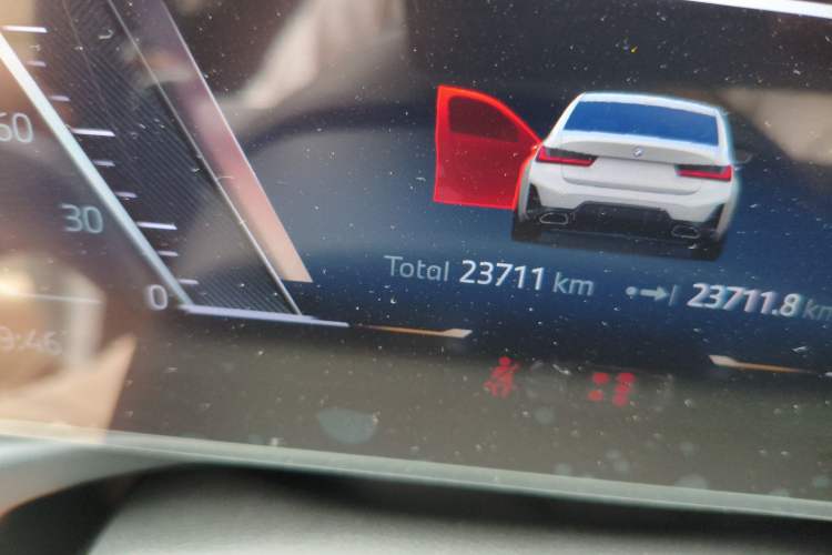Used BMW 3 Series 2024 325i M Sport Package Odometer Close Up