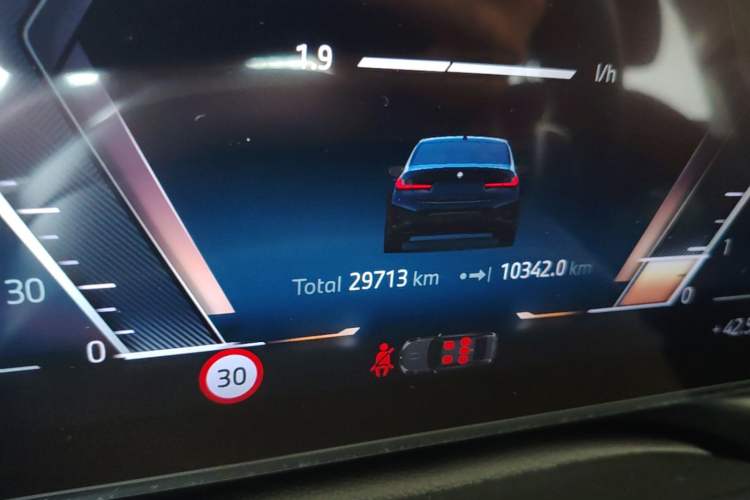 Used BMW 3 Series 2025 330Li M Sport Shadowline Package Odometer Close Up