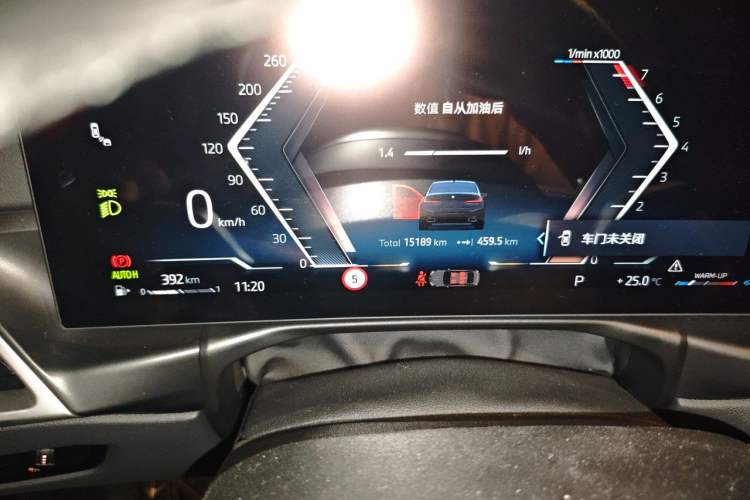 Used BMW 3 Series 2025 325Li M Sport Package Odometer Close Up