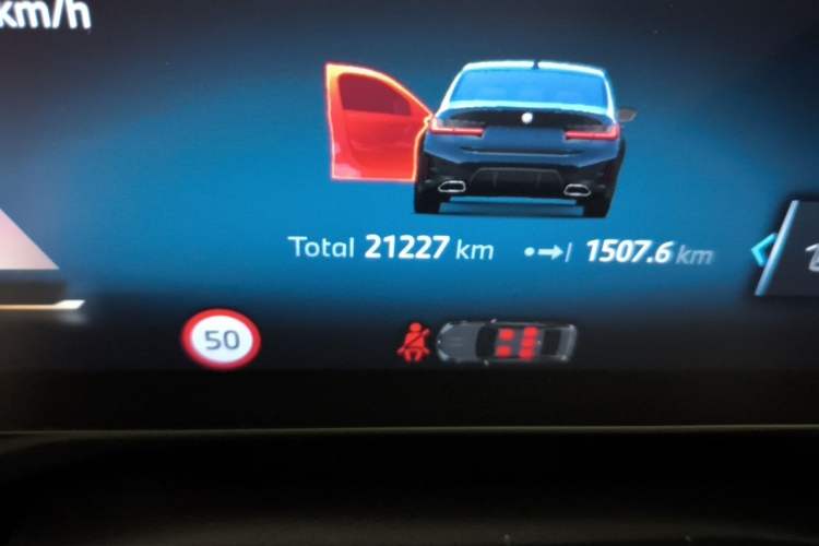 Used BMW 3 Series 2025 325i M Sport Package Odometer Close Up