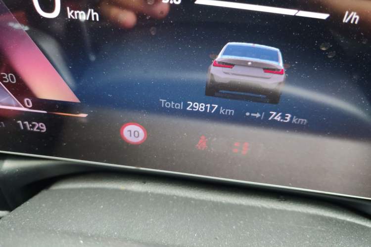 Used BMW 3 Series 2025 330Li M Sport Shadowline Package Odometer Close Up