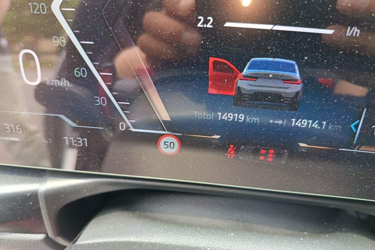 Used BMW 3 Series 2025 330i M Sport Night Edition Package Odometer Close Up