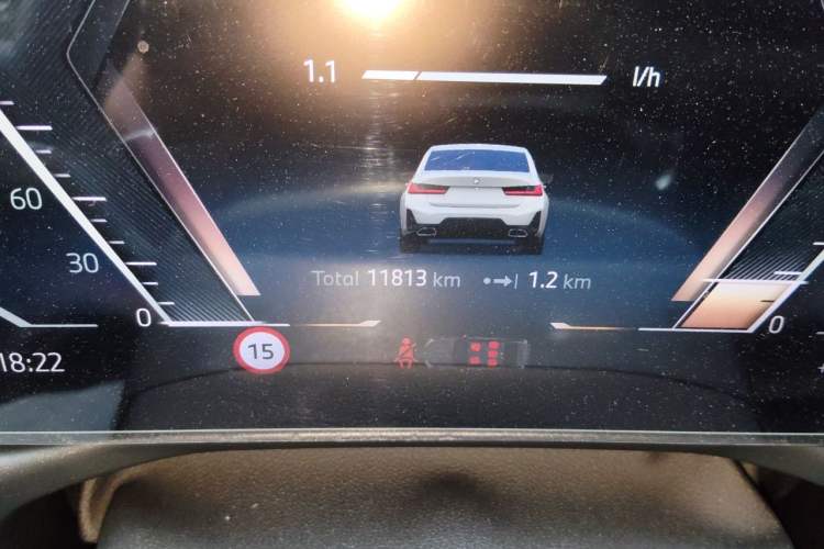 Used BMW 3 Series 2025 325Li M Sport Package Odometer Close Up