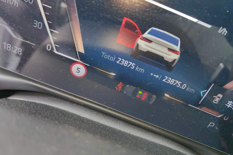 Used BMW 3 Series 2025 330Li M Sport Shadowline Package Odometer Close Up