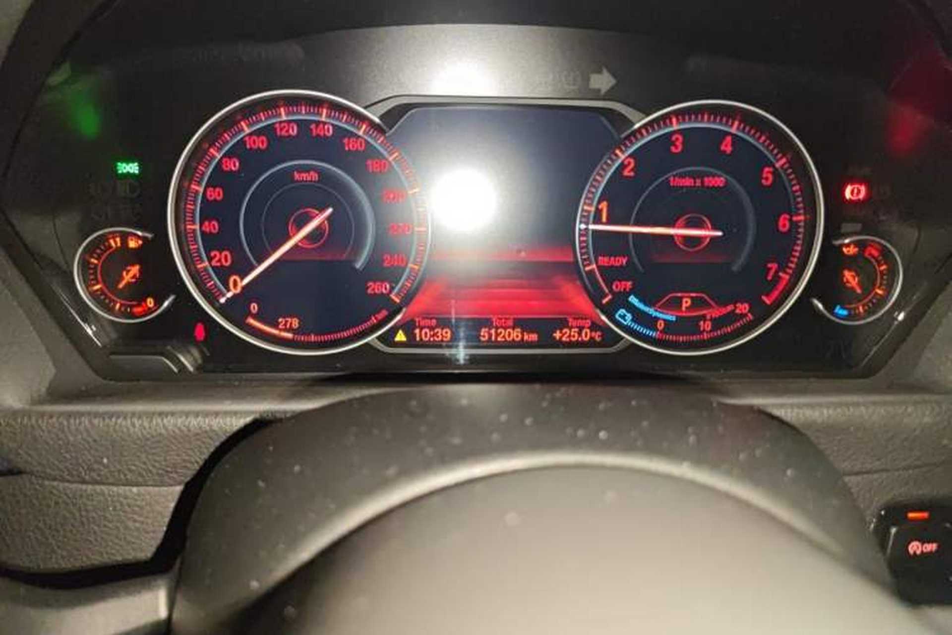 Used BMW 3 Series GT 2019 320i M Sport Package Odometer Close Up