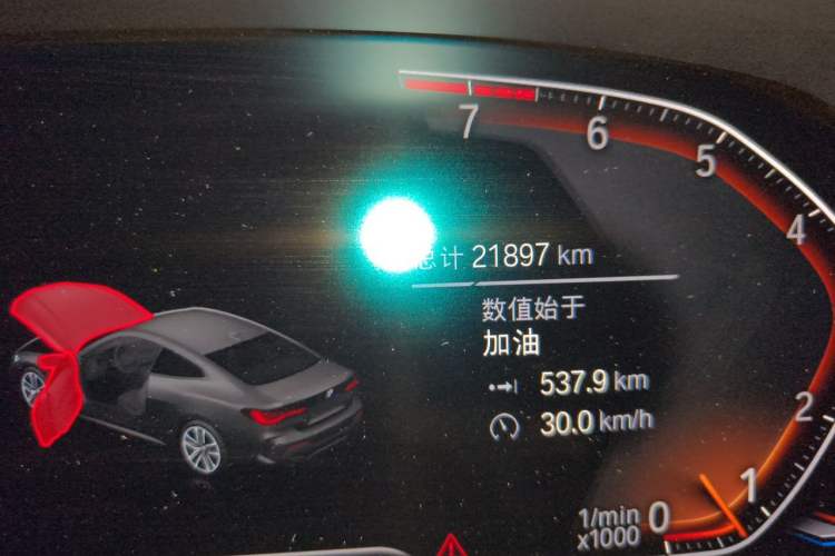 Used BMW 4 Series 2022 425i M Sport Package Odometer Close Up