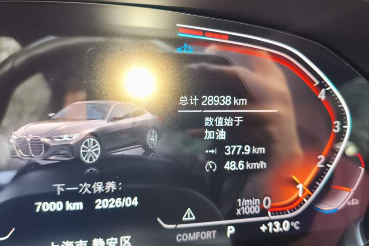 Used BMW 4 Series 2022 Second Facelift 430i M Sport Night Edition Package Odometer Close Up