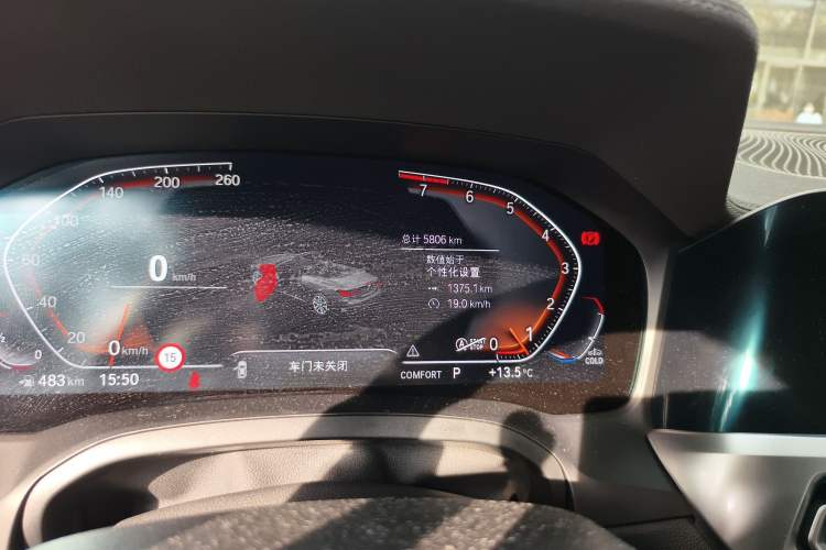 Used BMW 4 Series 2022 Second Facelift 430i Convertible M Sport Night Edition Package Odometer Close Up