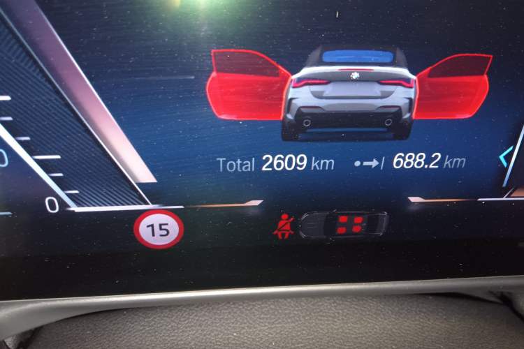 Used BMW 4 Series 2023 430i Convertible M Sport Night Edition Package Odometer Close Up