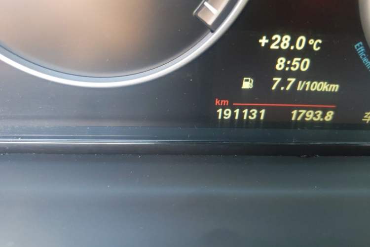 Used BMW 5 Series 2012 523Li Luxury Model Odometer Close Up