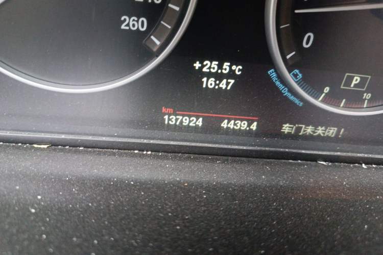 Used BMW 5 Series 2012 523Li Luxury Model Odometer Close Up