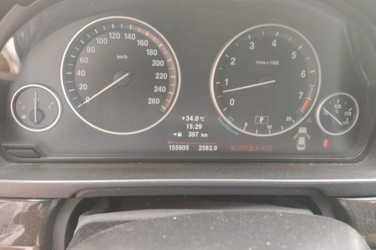 Used BMW 5 Series 2012 523Li Luxury Model Odometer Close Up