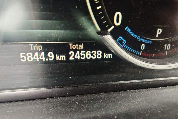 Used BMW 5 Series 2013 530Li Leading Model Odometer Close Up
