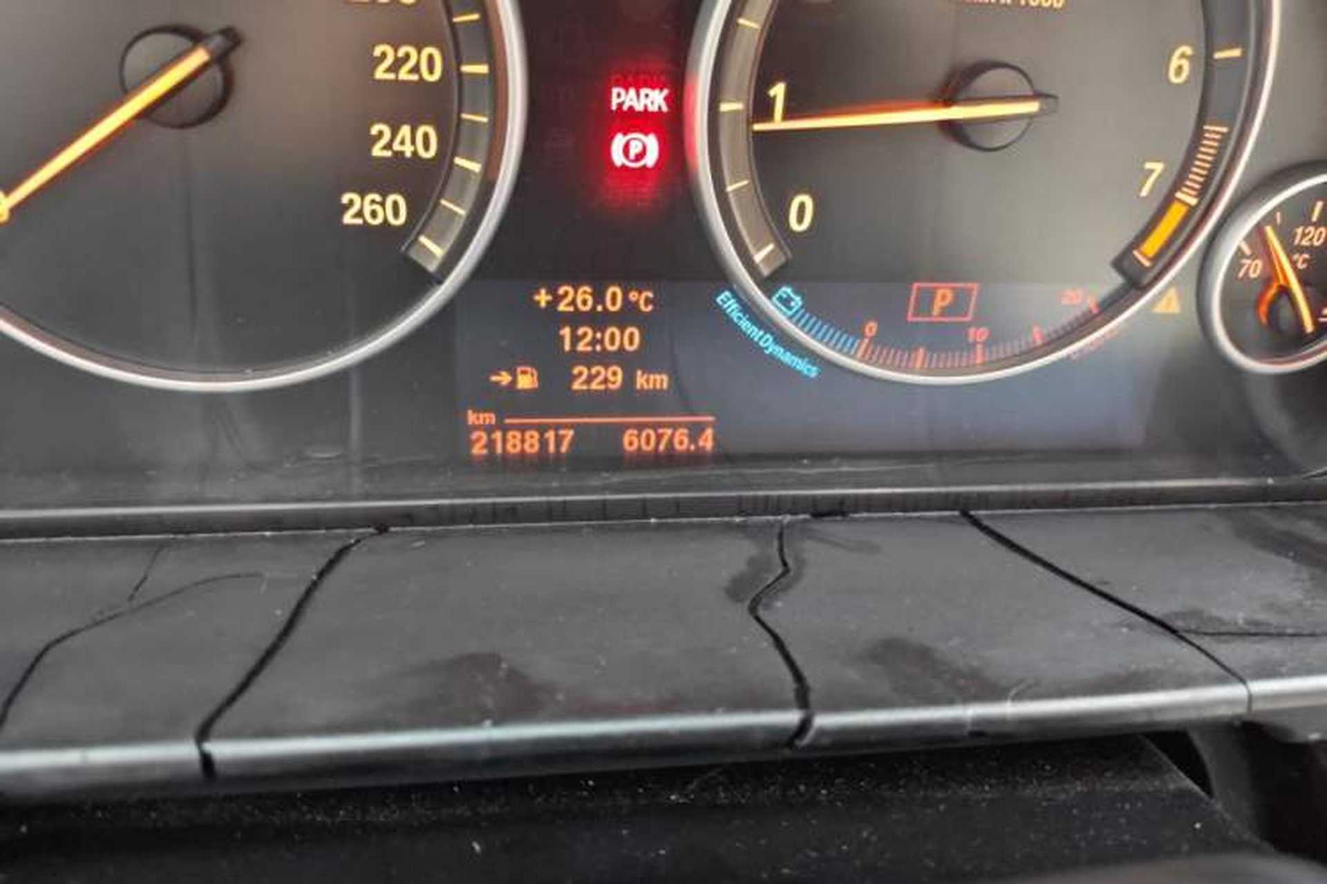 Used BMW 5 Series 2013 525Li Luxury Model Odometer Close Up