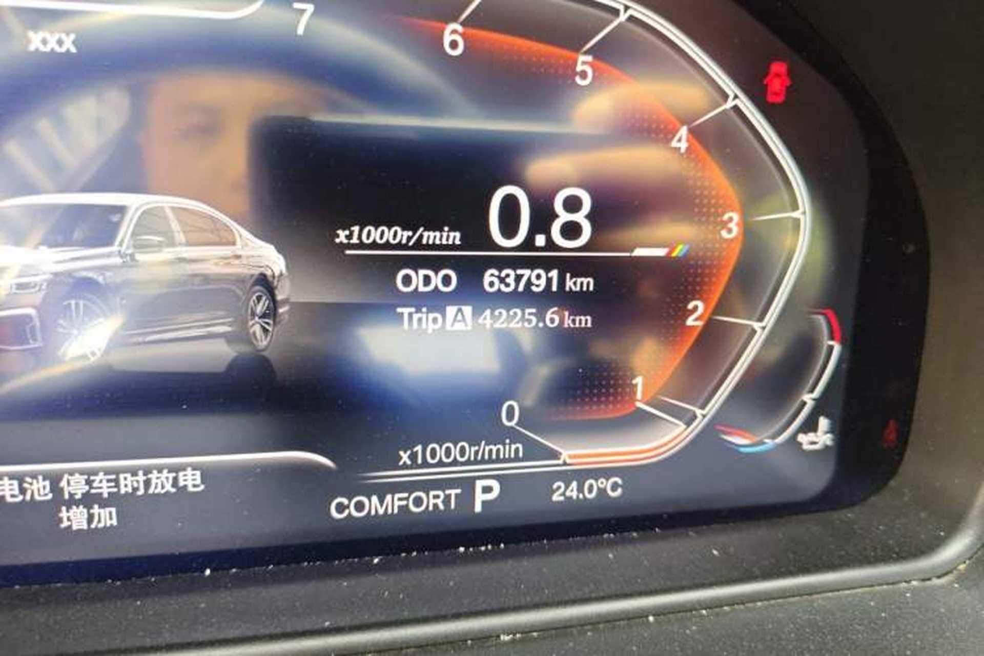 Used BMW 5 Series 2013 525Li Luxury Model Odometer Close Up