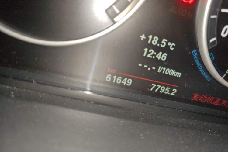 Used BMW 5 Series 2013 530Li Leading Model Odometer Close Up