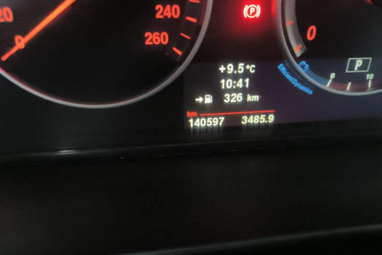 Used BMW 5 Series 2013 530Li Luxury Model Odometer Close Up