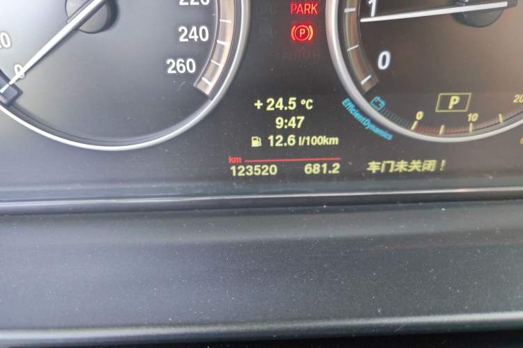 Used BMW 5 Series 2013 525Li Leading Model Odometer Close Up