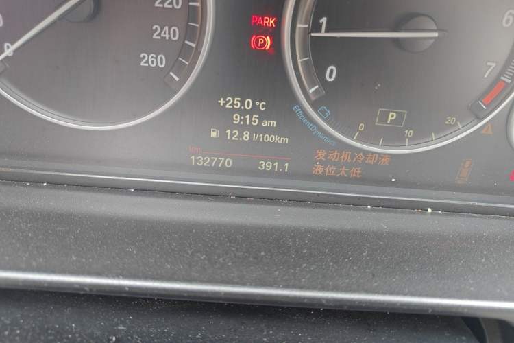 Used BMW 5 Series 2014 520Li Elegant Model Odometer Close Up