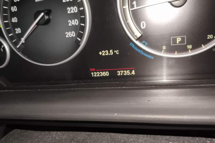 Used BMW 5 Series 2014 520Li Elegant Model Odometer Close Up
