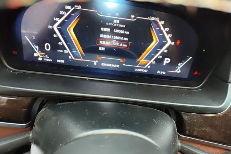 Used BMW 5 Series 2014 525Li Leading Model Odometer Close Up