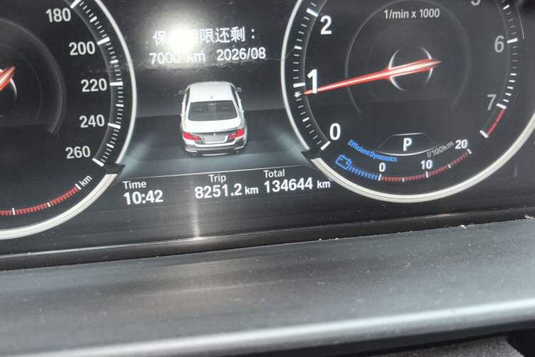 Used BMW 5 Series 2014 528Li Leading Model Odometer Close Up