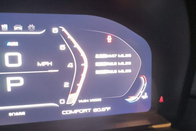 Used BMW 5 Series 2014 525Li Leading Model Odometer Close Up
