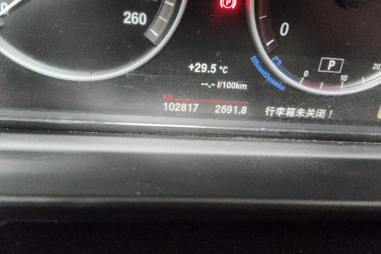 Used BMW 5 Series 2014 525Li Luxury Design Package Odometer Close Up