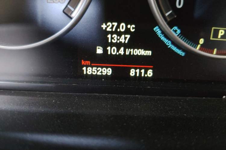 Used BMW 5 Series 2014 525Li Leading Model Odometer Close Up