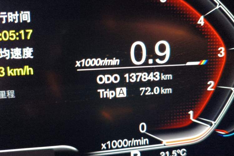 Used BMW 5 Series 2014 525Li Luxury Design Package Odometer Close Up